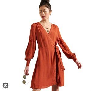 Superdry Orange Bohemian Wrap Dress